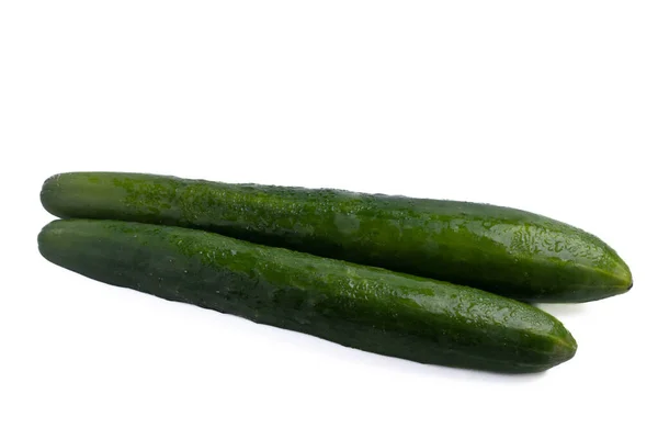 Two Japanese Cucumbers White Background — Stock Fotó