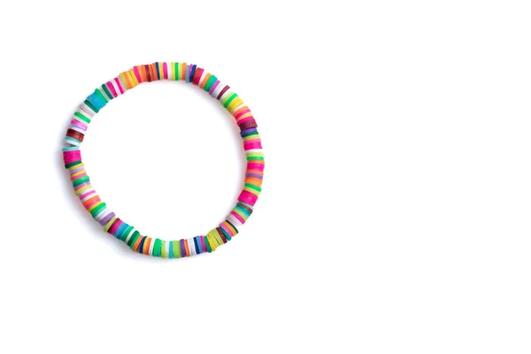 Pulseira Arco Íris Conceito Background Lgbt Branco Terra Feliz Day — Fotografia de Stock