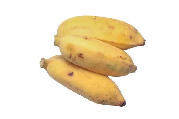 Banan Vit Bakgrund Dekorerad — Stockfoto