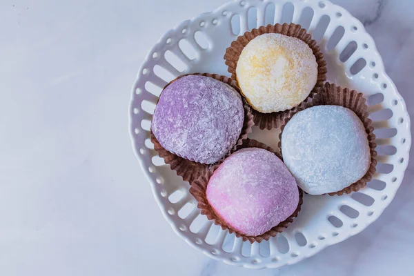 Daifuku Manisan Jepang Bentuk Bulat — Stok Foto