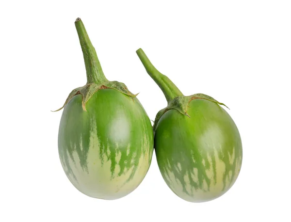 Fresh Green Eggplant White Background Isolated Image — Stock Fotó