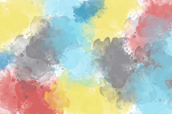 Pastel Ink Colors Wet Effect Hand Drawn Canvas Aquarelle Background — Φωτογραφία Αρχείου