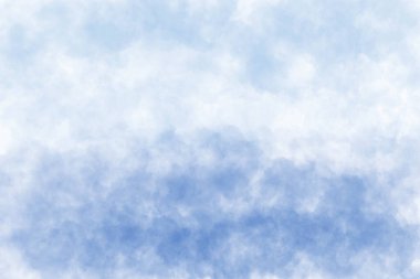 Watercolor painted blue and white for the background.