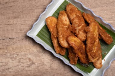 Kızarmış muzlu gevrek Tayland Tatlısı.