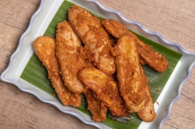 Kızarmış muzlu gevrek Tayland Tatlısı.