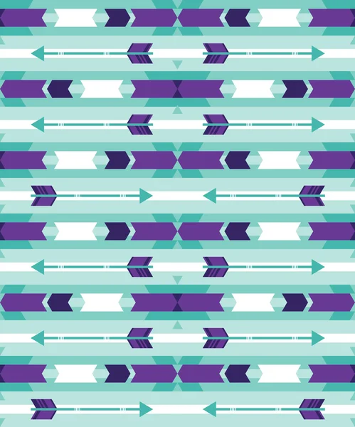 Tribal seamless mönster med pil — Stock vektor