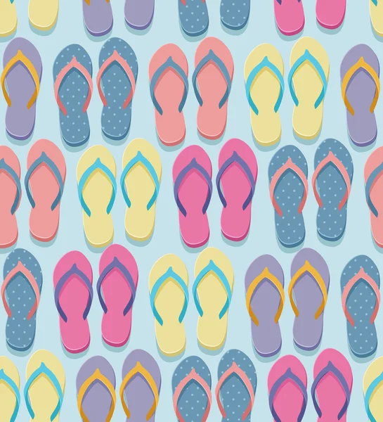 Seamless flip flop pattern — Stock Vector