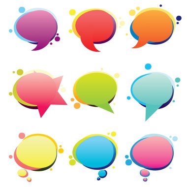 Konuşma balonu seti