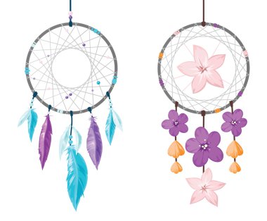 renkli dreamcatchers