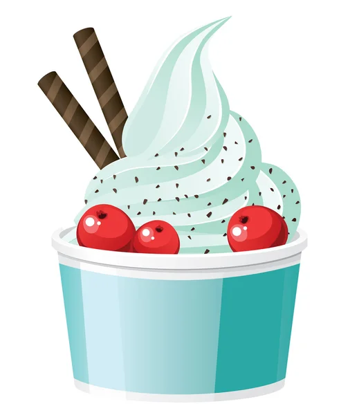 Yogourt congelé — Image vectorielle