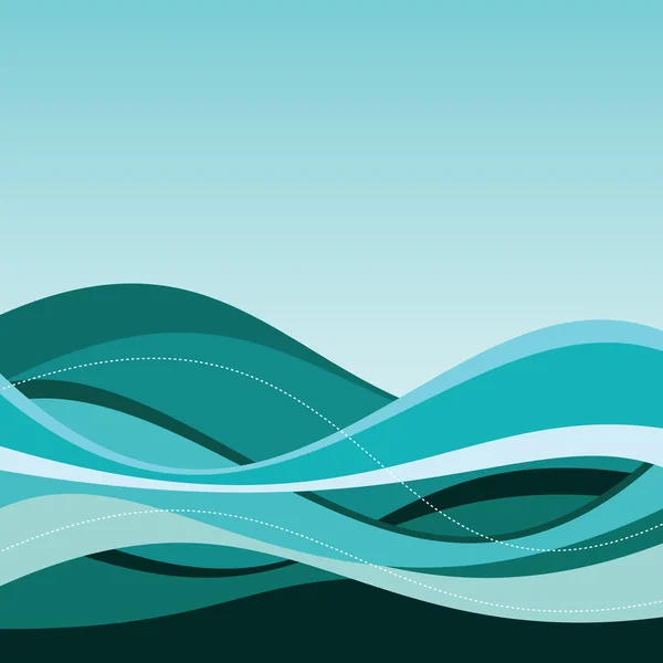 Vodní vlny — Stockový vektor