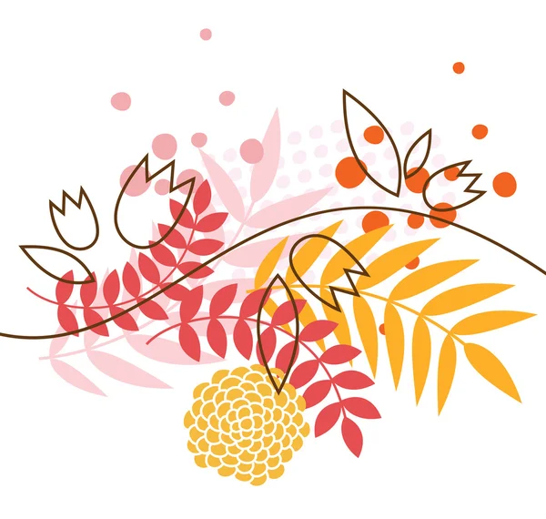 Imagen floral — Vector de stock