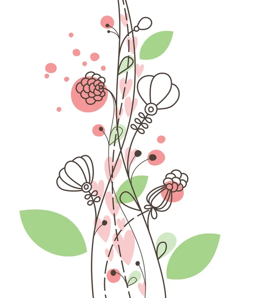 Imagen floral — Vector de stock