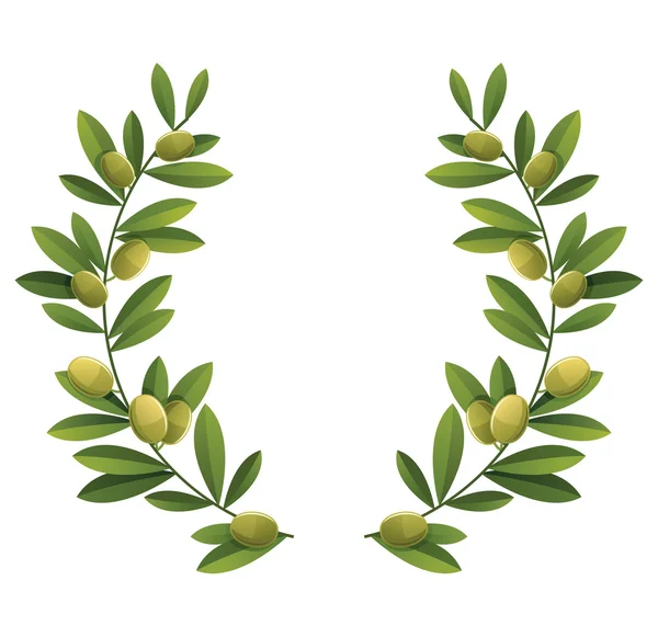 Olive koszorú — Stock Vector