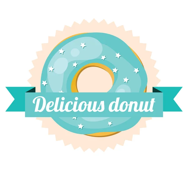 Delicioso donut — Vector de stock