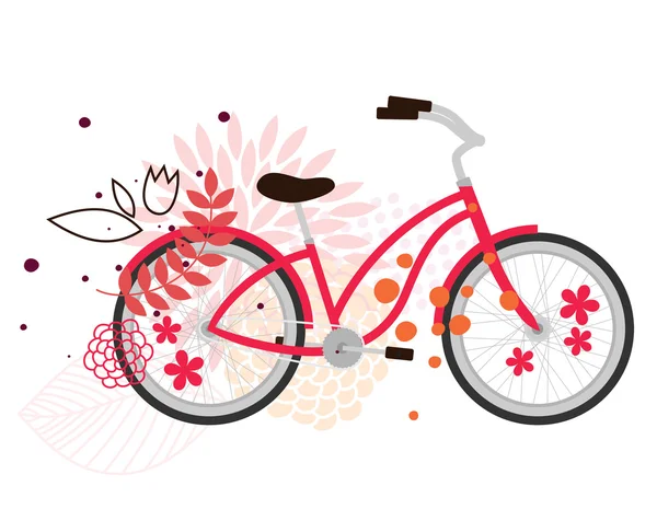 Red bicycle — Stock Vector