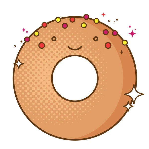 Donut engraçado — Vetor de Stock