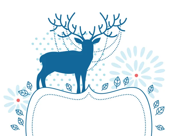 Deer with frame — Stock Vector