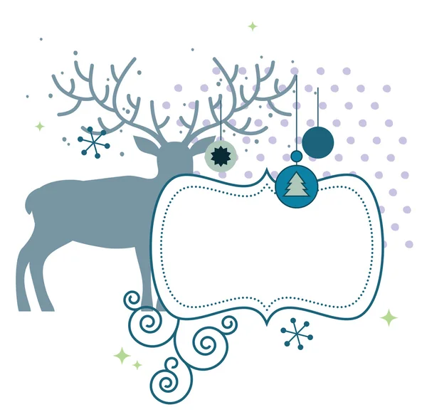 Christmas deer — Stock Vector