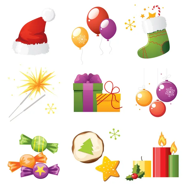 Set for New Year — Stock Vector