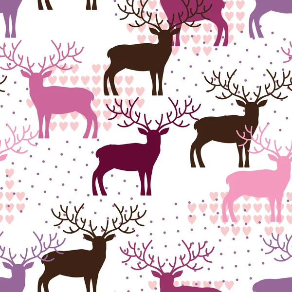 Deers pattern — Stock Vector