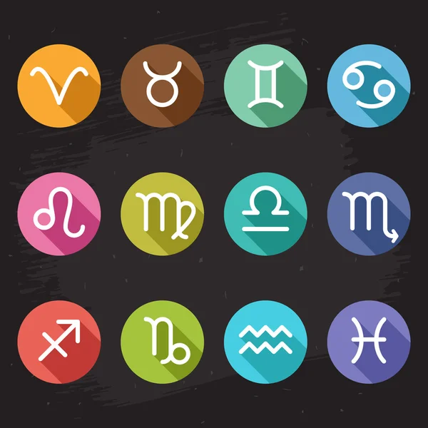 Set icone oroscopo — Vettoriale Stock