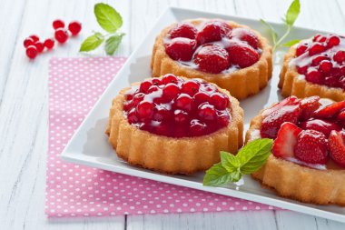 çilek ve Frenk üzümü tart