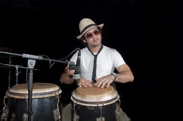 Young musician - percussionist — Stock Photo, Image