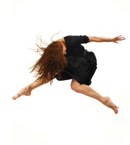 Salto femenino aislado — Foto de Stock
