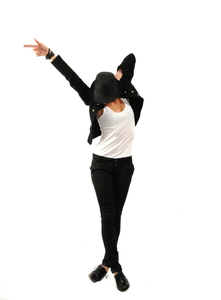 Cool női táncos hozzáállás — Stock Fotó