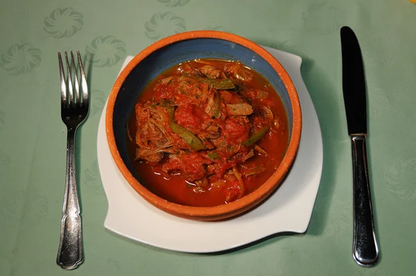 Küba yemeği - "ropa vieja" — Stok fotoğraf