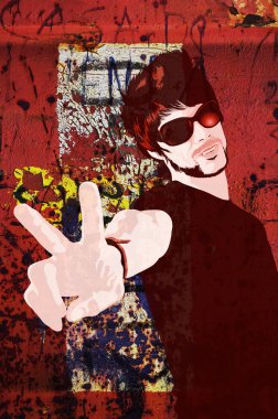 illustration de gars branché