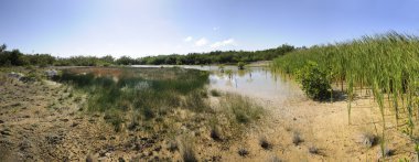 Kurutulmuş su birikintisi panorma