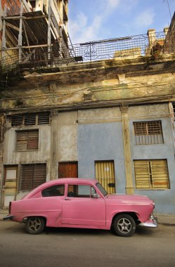 eski havana araba ön cephesi ve vintage