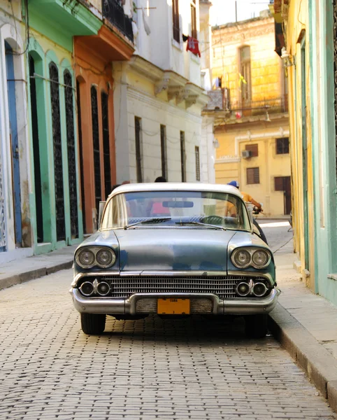 Old american car parked in Havana street Stock Picture