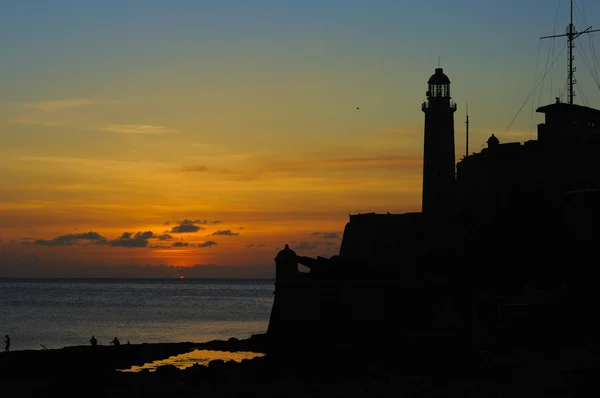 Havana skyline bij zonsondergang — Stockfoto