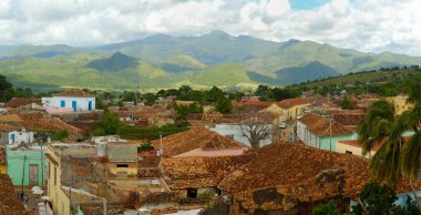 Trinidad cityscape panorama, Küba