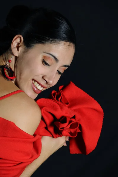 Kobieta tancerz flamenco — Zdjęcie stockowe