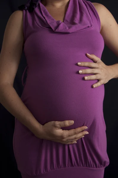 7 měsíců těhotenství — Stock fotografie