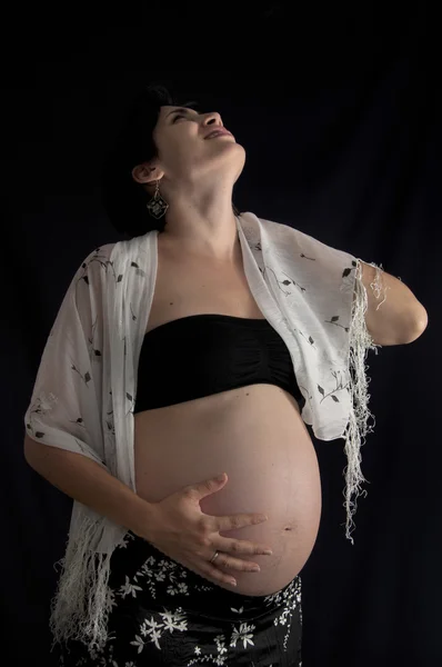 Těhotenství - sedm měsíců — Stock fotografie