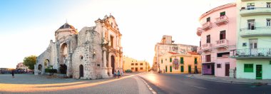 Havana cityscape with Saint Francis of Paula church clipart
