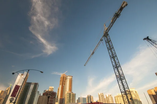 Toronto city construction site with cranes — Stock Photo, Image