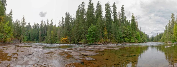 Vista Panorâmica Rio Stamp Cai Port Alberni British Columbia Imagens De Bancos De Imagens