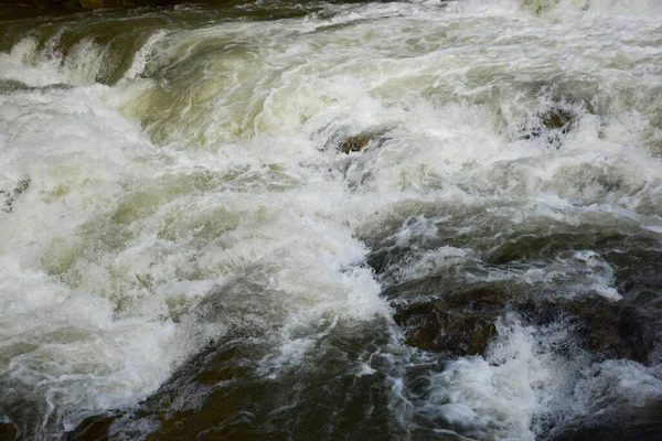 Бурхливий Потік Пінистої Води Каскаді Водоспаду Всієї Рами — стокове фото