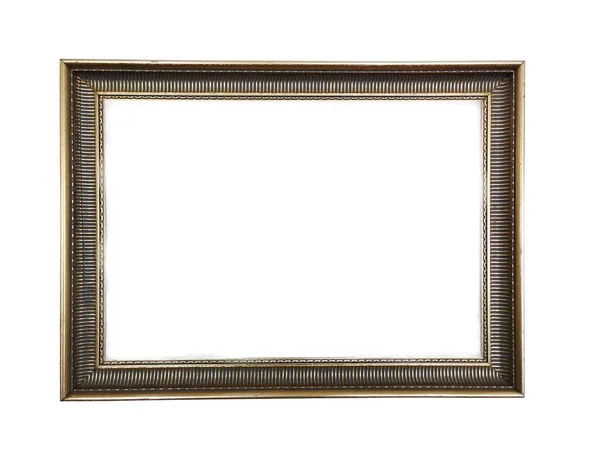 Vintage Decorative Wooden Frame Picture Photo Pure White Background — Stock Photo, Image