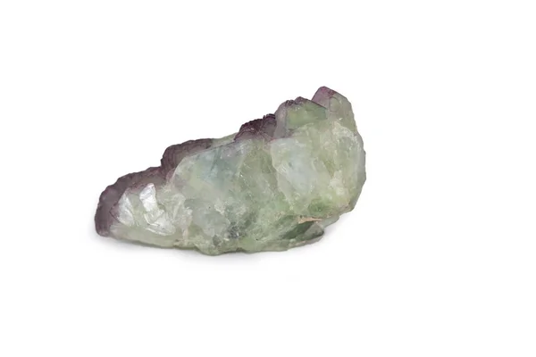 Purpurowy Kryształowy Kamień Makromineralny Kryształy Kwarcu Ametystowego Odizolowane Białym Tle — Zdjęcie stockowe