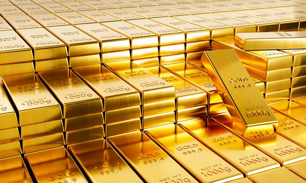 Gold bar 999.9  in forex trading Popular in the investment of investors during various crises of the world like war. 3D rendering.