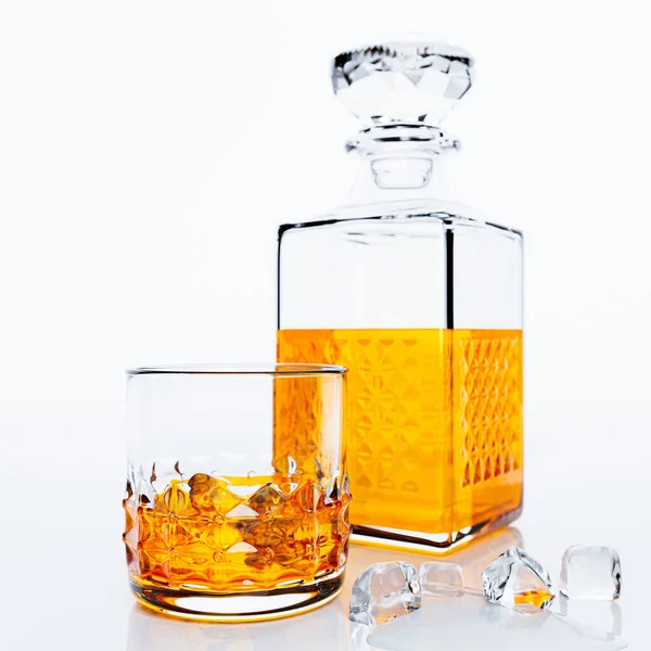 Whiskey Brandy Alcoholic Beverages Transparent Elegant Glass Alcohol Clear Glass — Stock Fotó