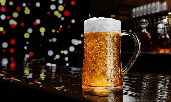 Fass Oder Craft Bier Hohen Klaren Glas Mit Kaltem Dampf — Stockfoto
