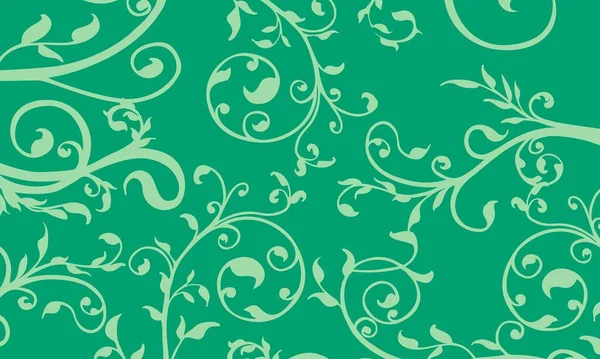 Moderna Enkla Geometriska Sömlösa Mönster Med Grön Färg Blommig Form Stockbild